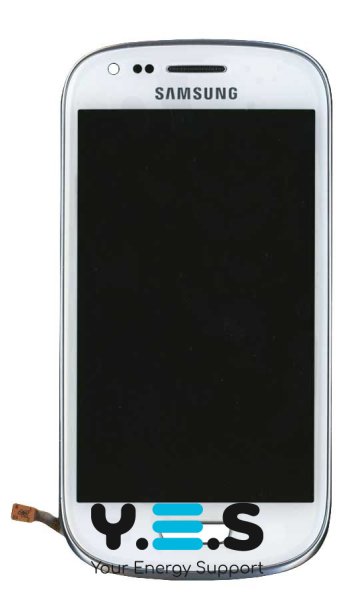 Дисплейний модуль з тачскрином у рамці для Samsung Galaxy S3 mini GT-I8190, білий