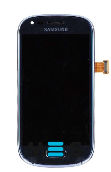 Тачскрін+матриця модуль з рамкою для Samsung Galaxy S3 mini GT-I8190, синя