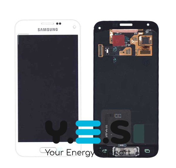 Дисплей з тачскріном для Samsung Galaxy S5 mini SM-G800F, білий