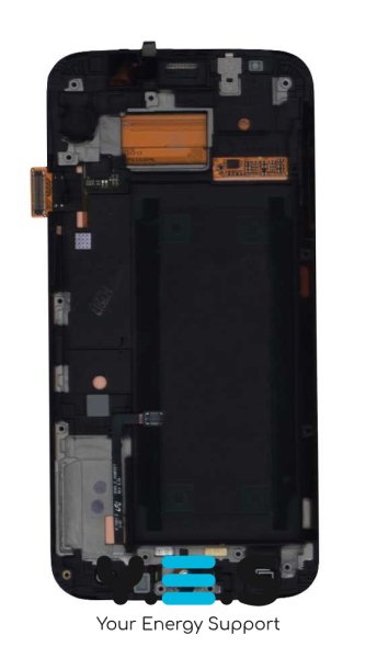 Дисплей+тачскрін (модуль) з рамкою Samsung Galaxy S6 Edge SM-G925F, білий