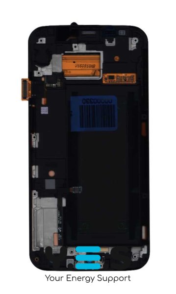 Дисплей з тачскріном і рамкою для Samsung Galaxy S6 Edge SM‑G925F, чорний