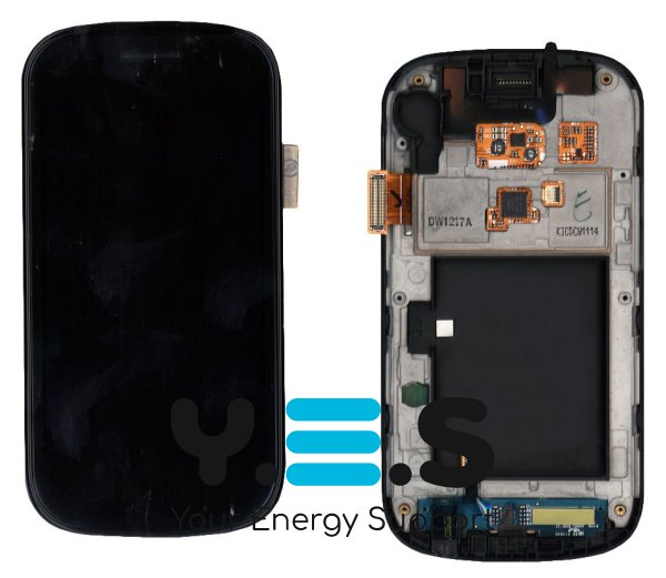 Дисплейний модуль із сенсором і рамкою для Samsung Nexus S I9020, чорний