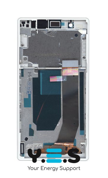 Тачскрін-матриця (модуль) для Sony Xperia Z C6603, чорна, з білою рамкою