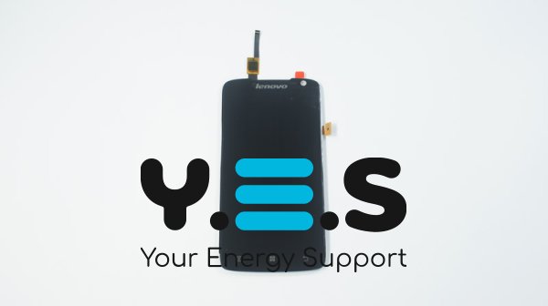 Дисплей Lenovo S820 чорний у зборі з тачскріном, без рамки