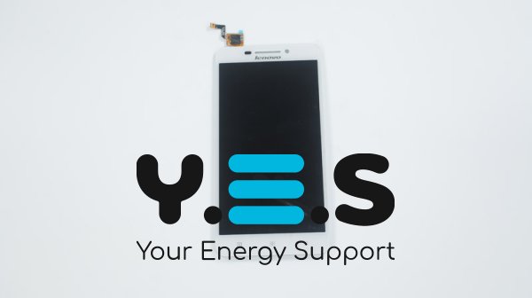Дисплей Lenovo A5000 білий у зборі з тачскріном, без рамки