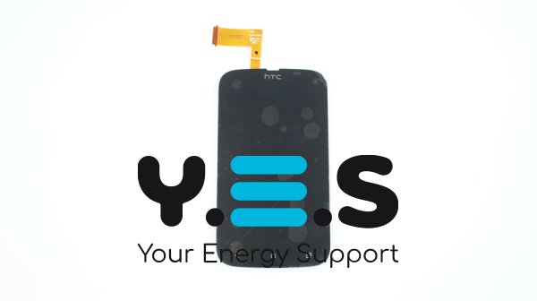 Дисплей HTC Desire U чорний у зборі з тачскріном, без рамки