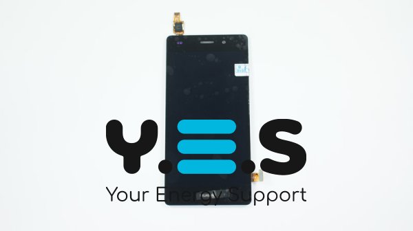 Дисплей з тачскрином Huawei P8 Lite (ALE-L21) чорний, без рамки