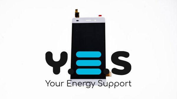 Дисплей Huawei P8 Lite (ALE-L21) білий з тачскрином, без рамки (в зборі)