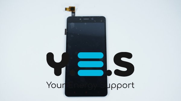 Дисплей Xiaomi Redmi Note 2 чорний у зборі з тачскріном, без рамки