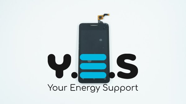 Дисплей з тачскріном для Fly FS407 Stratus 6 (2016), чорний, без рамки