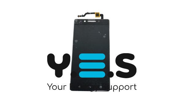 Дисплей Lenovo K8 Note чорний з тачскріном у зборі, без рамки
