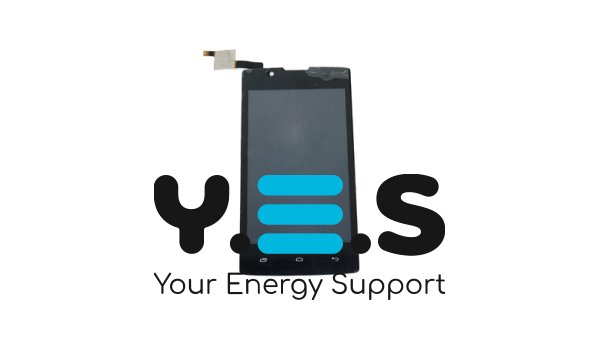 Дисплей Fly FS401 чорний із тачскрином у зборі, без рамки