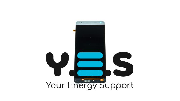 Дисплей HTC One mini 601n/601e PO58200 з тачскріном і рамкою, сріблястий