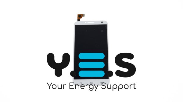 Дисплей з тачскрином для Alcatel 6037 One Touch Idol 2, білий, без рамки