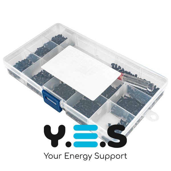 Набір гвинтів для ноутбука 12 видів по 50 шт (M2, M2.5) + викрутка