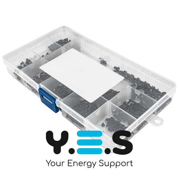 Набір гвинтів для ноутбука 12 видів по 50 шт (M2, M2.5)
