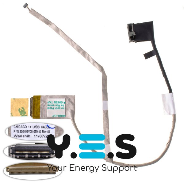 Шлейф матриці HP Presario CQ43/HP 430/431/435 LED з роз’ємом під камеру 14" (350406S00-600-G)