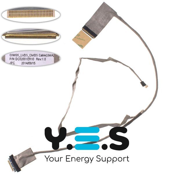 Шлейф матриці Lenovo G480, G485 LED з роз’ємом камери (MB: UMA) DC02001ER10