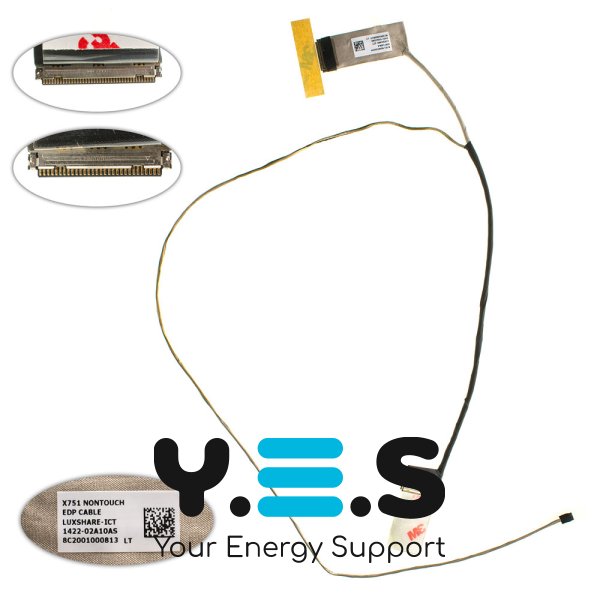 Шлейф матриці ASUS X751 series, EDP 30 pin (non Touch), 14005-01190500