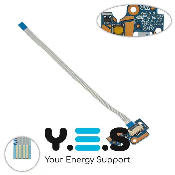 Плата кнопки ввімкнення ноутбука HP 15T-BR/15Z-BW/15-BS/15-bw/250/255 G6 LS-E791P