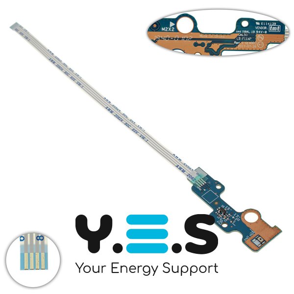 Плата кнопки живлення для ноутбука Dell Inspiron 5570/5575/5770 P75F P35E 3580-3593 LS-F114P 0D6XTJ