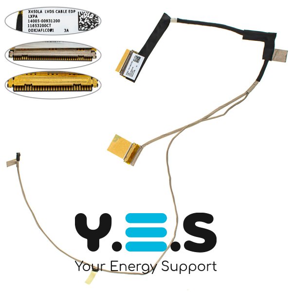 Шлейф матриці ноутбука Asus X450LA, F450, 30pin LED (DDXJAFLC001)