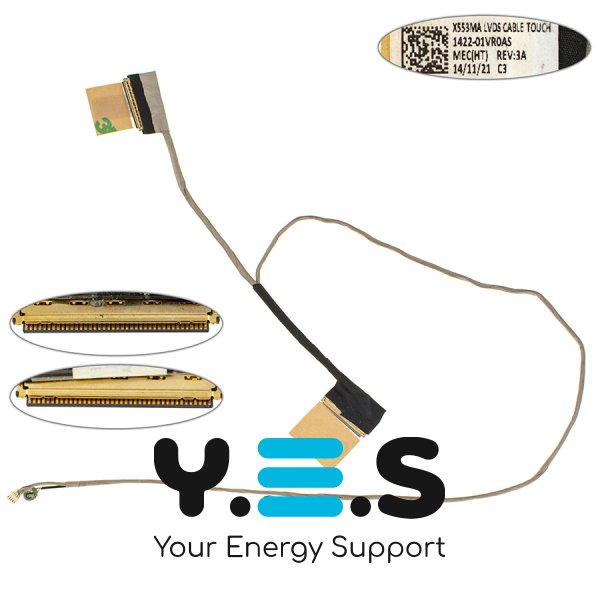 Шлейф матриці Asus X553MA/F553M, 40pin, mic/touch, LED (1422-01VR0AS)
