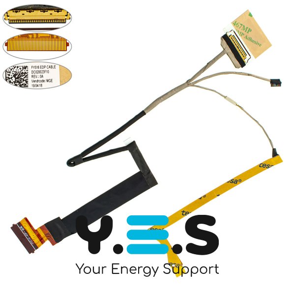 Шлейф матриці Lenovo Legion Y530-15ICH, 30pin, 60Hz, LED, 2019 (DC020023F10)