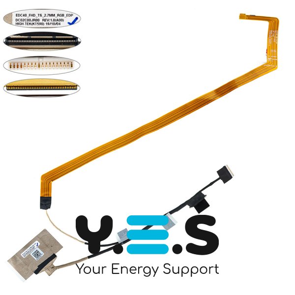 Шлейф матриці ноутбука Dell 7400/E7400, 40 pin 0.5 FHD (DC02C00JR00)