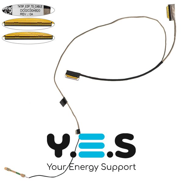 Шлейф матриці ноутбука Lenovo T460P,T470P 40pin 0.4мм (DC02C00AB20)