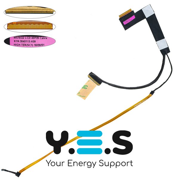 Шлейф матриці для ноутбука MSI GS65/MS16Q2, 40 pin 0.5 мм (K1N-3040113-H39)