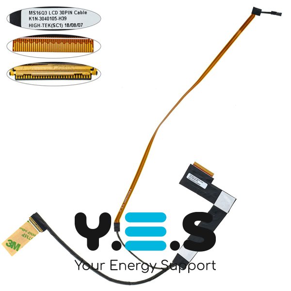 Шлейф матриці для ноутбука MSI GS65 / MS16Q3, 30pin 0.5мм (K1N-3040105-H39)