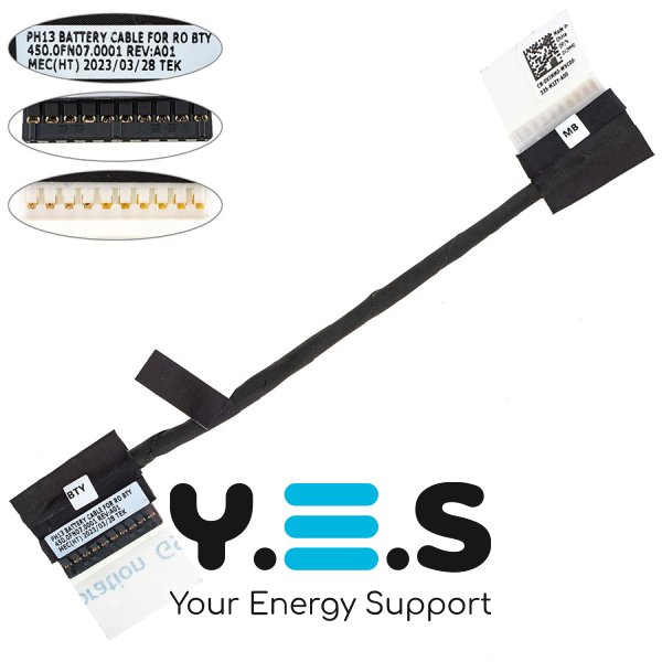 Шлейф підключення акумулятора для DELL 3300/3310/E3300, 14 см, 450.0fn07.0001