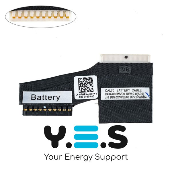 Шлейф підключення акумулятора для Dell Inspiron 17 5770, 5775 DC02002WV00