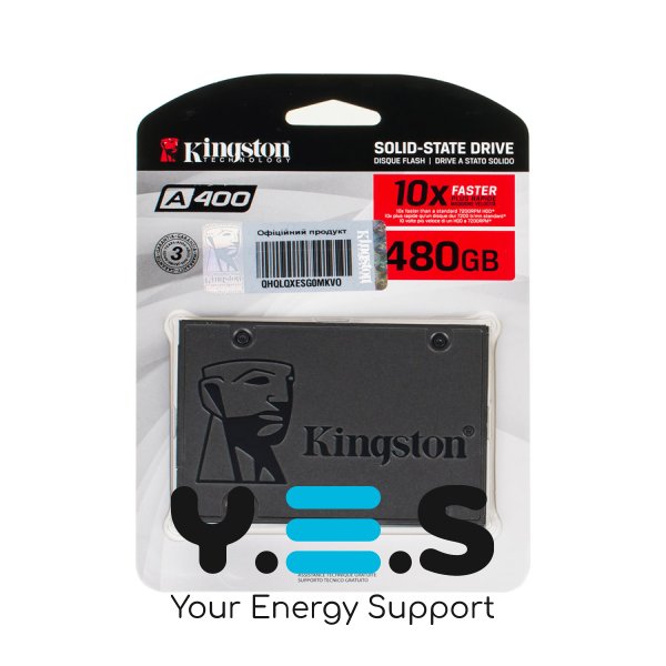 SSD Kingston A400 480GB 2.5" SATA III (SA400S37/480G), TLC, 450/500 МБ/с