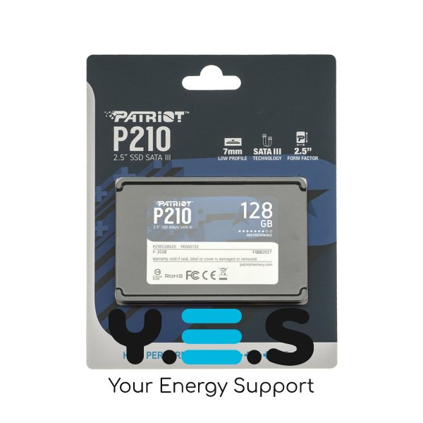 SSD Patriot P210 128GB 2.5" SATA III TLC 3D, 430/450 МБ/с (P210S128G25)