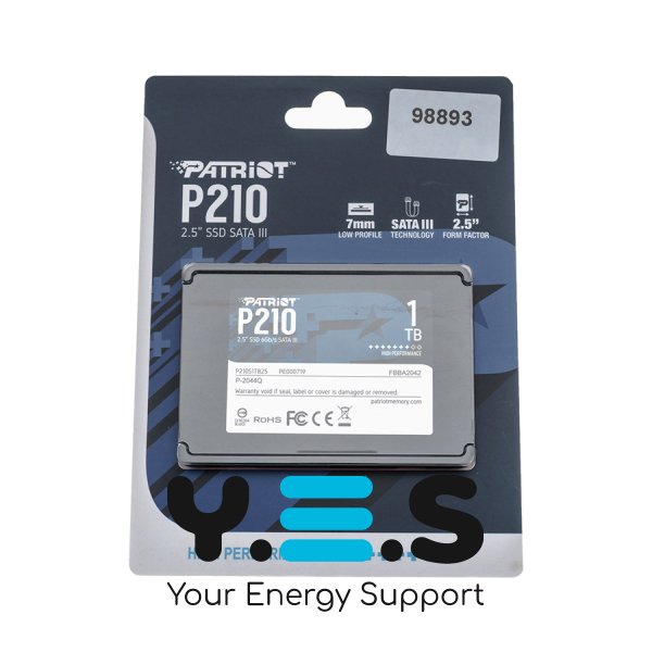 SSD Patriot P210 1ТБ 2.5" SATA III 6Gb/s TLC 3D 520/430 МБ/с (P210S1TB25)