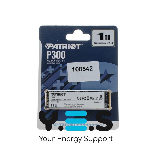 SSD Patriot P300 1ТБ M.2 2280 NVMe PCIe 3.0x4 3D TLC 2100/1650 МБ/с (P300P1TBM28)