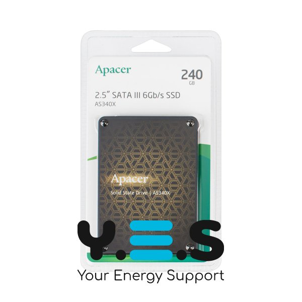 SSD 2.5" Apacer AS340X 240GB TLC SATA III 6Gb/s, 520/550 МБ/с (AP240GAS340XC-1)