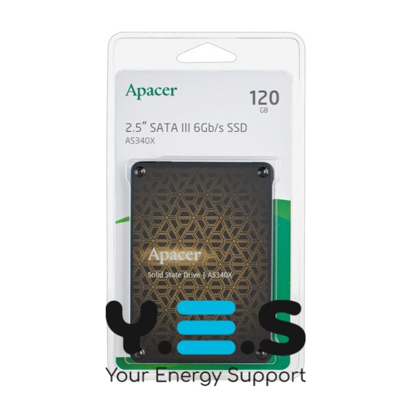 SSD Apacer AS340 Panther 120GB 2.5" SATA III TLC, 500/550 МБ/с (AP120GAS340XC-1)