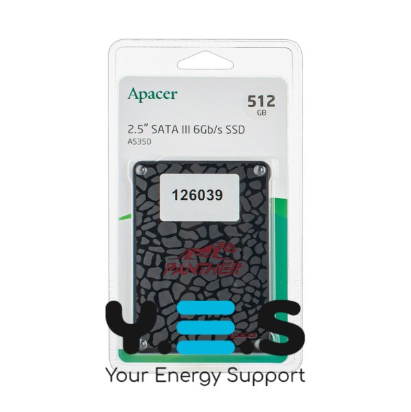 SSD Apacer AS350 Panther 512GB 2.5" SATA III TLC (540/560 МБ/с) AP512GAS350-1