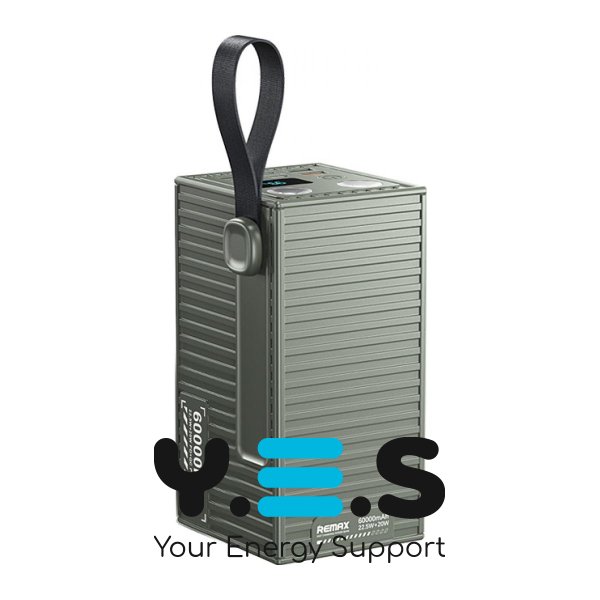 Повербанк Remax RPP-609 Pro 60000 мА·год Green, 22.5W швидка зарядка, LED-ліхтарик