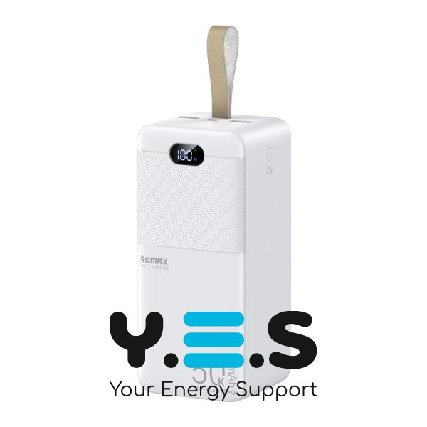 Павербанк Remax RPP-117 50000 мА·год білий, 27W швидка зарядка, LED ліхтарик