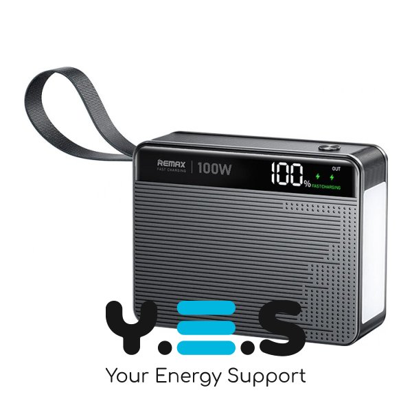 Павербанк Remax FP-6 60000 mAh (синій) 100W швидка зарядка, LED-ліхтарик