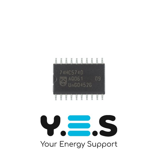 Мікросхема 74HC574D для ноутбука, 8-бітний D-тригер (SOIC-20)