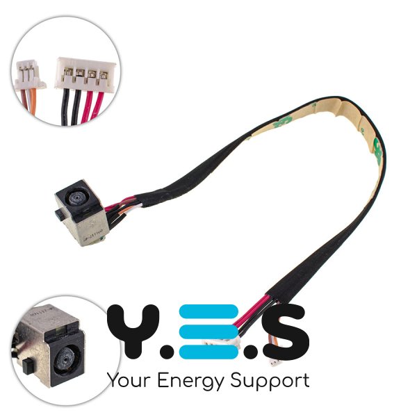 Роз’єм живлення PJ201 для HP ProBook 4311s/4410s/4416s з кабелем (4 pin+3 pin)