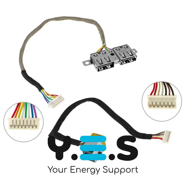 Б/в роз’єм живлення та USB з кабелем HP ProBook 4520s/4525s/4720s 599807-001