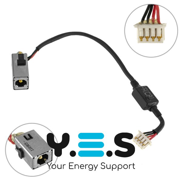 Б/в розʼєм живлення з кабелем для HP Mini 110-3500, 110-3600 (627607-001)