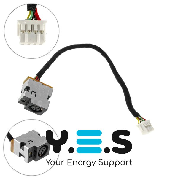 Б/в розʼєм живлення з кабелем для HP G7-1000, 646493-001