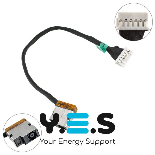 Розʼєм живлення ноутбука HP Omen 15-DH з кабелем